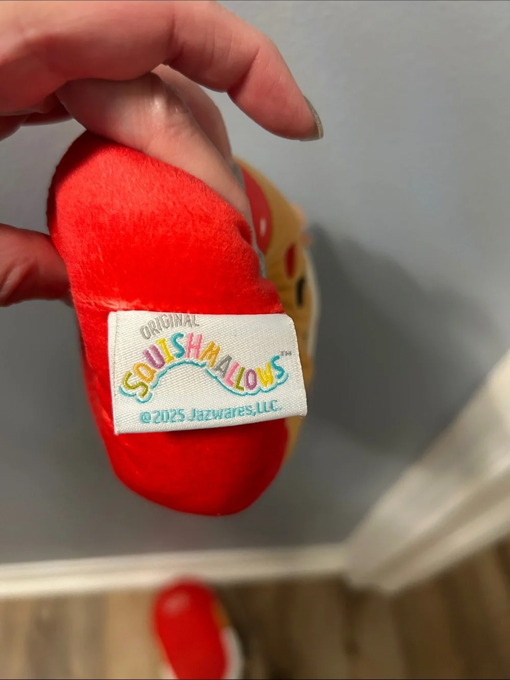 Christmas Squishmallows Kids Gingerbread Plush Slippers